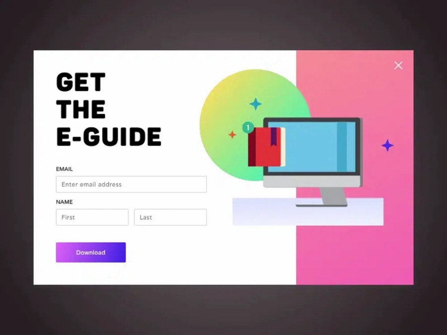 exemple de fenêtre contextuelle de sortie