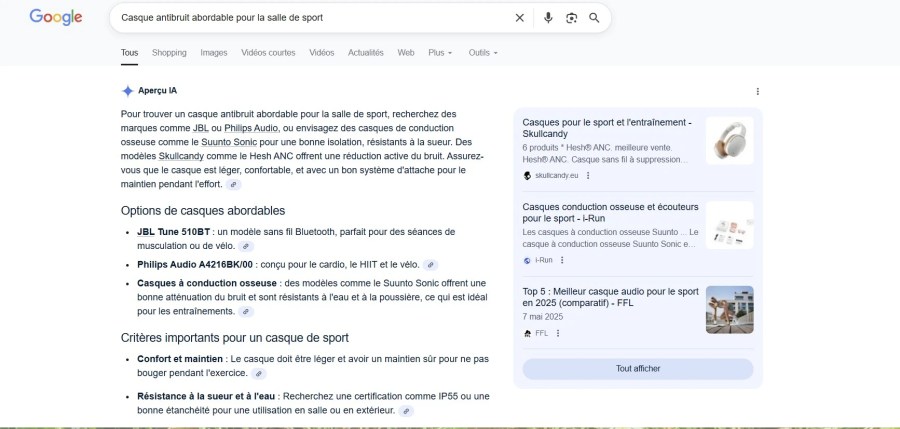 Assistance d`achat basée sur l`IA
